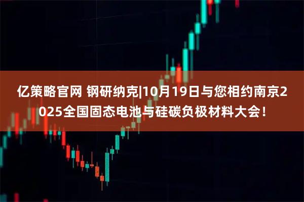 亿策略官网 钢研纳克|10月19日与您相约南京2025全国固态电池与硅碳负极材料大会！