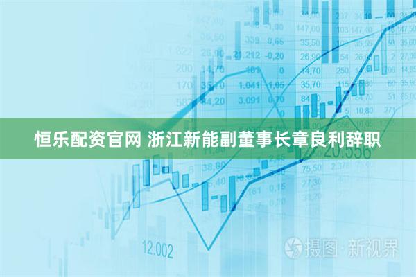 恒乐配资官网 浙江新能副董事长章良利辞职